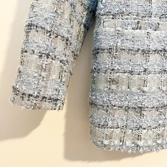 Vici x Emily Travis Blue Tweed Blazer Medium NWT - Picture 7 of 9